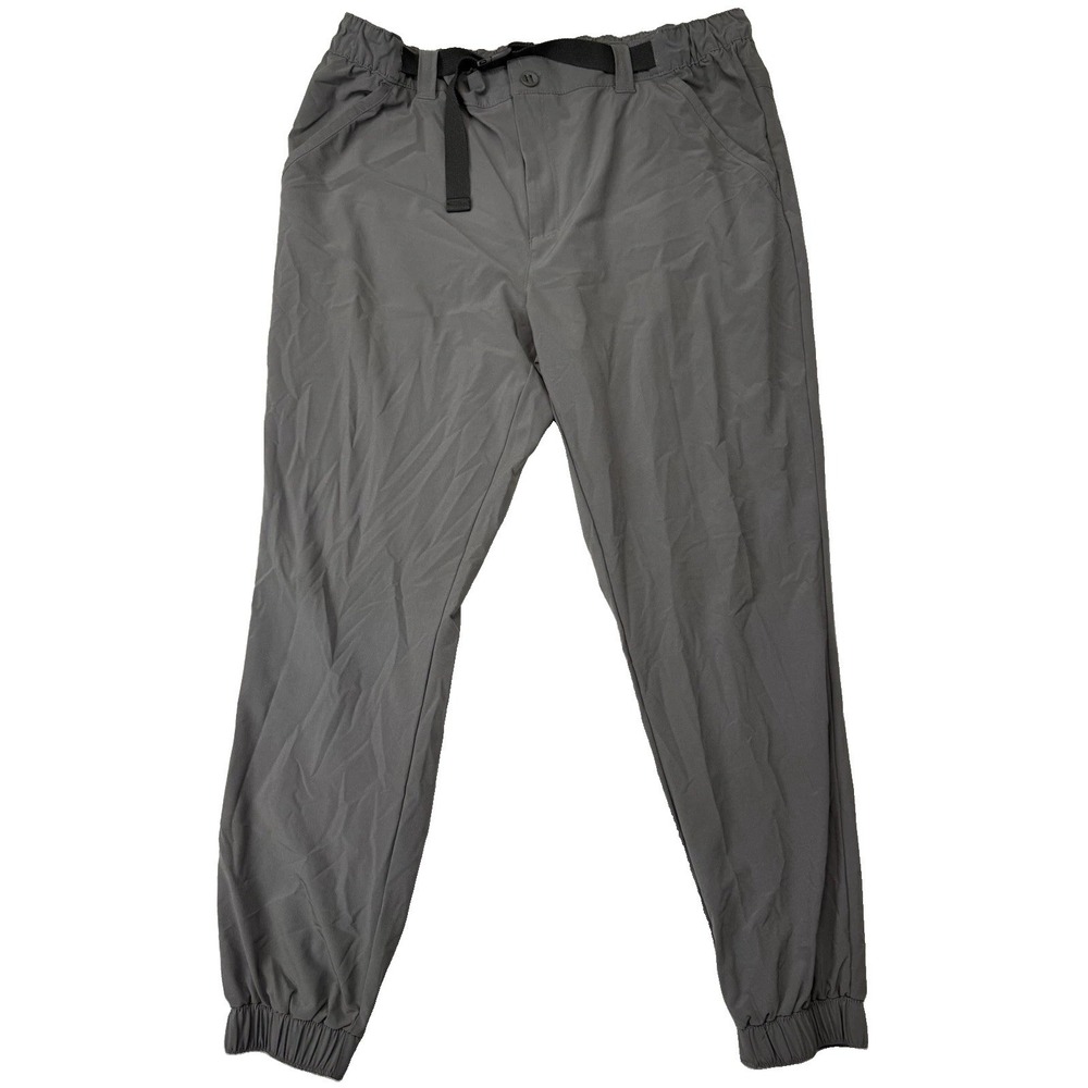 Columbia Men's Hiking Cargo Jogger Pants Zipper Gray Tech Belt Size XL RN 69724